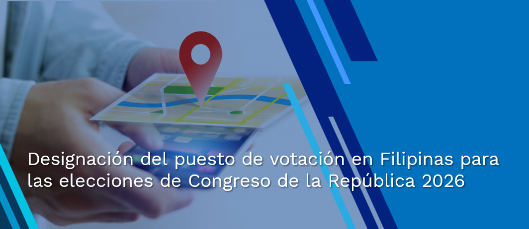 Designación del puesto de votación en Filipinas para las elecciones de Congreso de la República 2026
