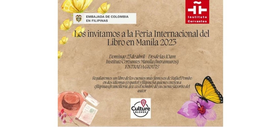Embajada de Colombia en Filipinas invita a la Feria Internacional del Libro 2023