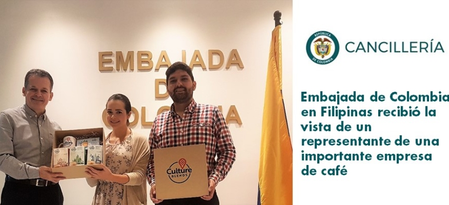 Embajada de Colombia en Filipinas recibió la vista de un representante de una importante empresa de café