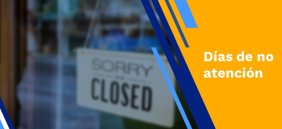 La Embajada de Colombia en Filipinas no tendrá atención al público mañana jueves 8 de diciembre
