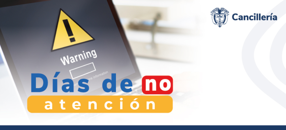 Embajada de Colombia en Filipinas y su sección consular estarán cerrados tres días de la próxima semana