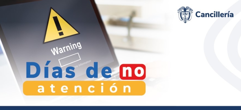 Embajada y Consulado de Colombia en Filipinas no prestarán atención los días 28 y 29 de marzo de 2024